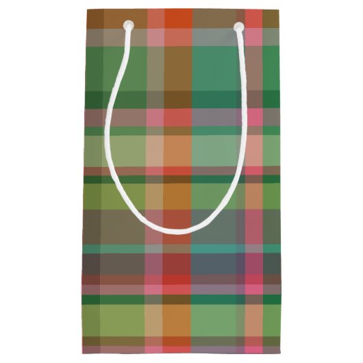 Feestelijke Retro Kerst Plaid Schattigee Preppy Va Klein Cadeauzakje (Voorkant)