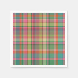 Feestelijke Retro Kerst Plaid Schattigee Preppy Va Servet