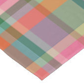 Feestelijke Retro Kerst Plaid Schattigee Preppy Va Tafelkleed (Gekanteld)