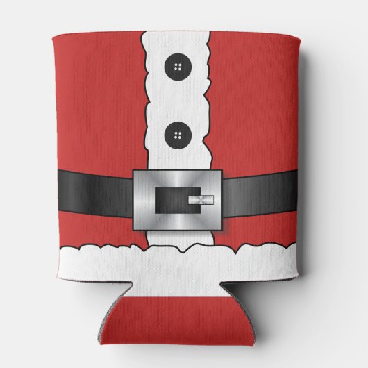 Feestelijke Retro kerst rood pak Sinterklaas Blikjeskoeler (Achterkant)