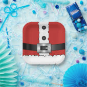 Feestelijke Retro kerst rood pak Sinterklaas Papieren Bordje (Feest)