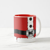 Feestelijke Retro kerst rood pak Sinterklaas Tweekleurige Koffiemok (Voorkant rechts)