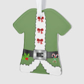 Feestelijke Retro Kerstmis santa Claus Elf Ornament (voorkant)