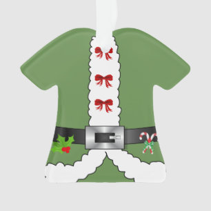 Feestelijke Retro Kerstmis santa Claus Elf Ornament