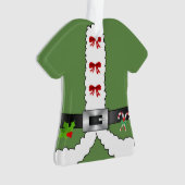 Feestelijke Retro Kerstmis santa Claus Elf Ornament (voorkant)