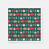 Feestelijke Retro Kerstversiering Midcentury Moder Servet (Voorkant)