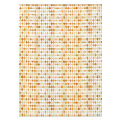 Feestelijke Retro Oranje Beige Diamantpatroon Tafelkleed (Voorkant)