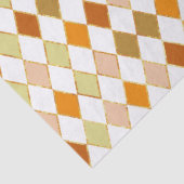 Feestelijke Retro Oranje Beige Diamantpatroon Tissuepapier (Detail)