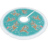 Feestelijke retro rendieren kerstboom rok (Gekanteld)
