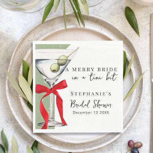 Feestelijke retro rode strik Dirty Martini Vrijgez Servet