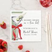 Feestelijke retro rode strik Dirty Martini Vrijgez Servet (Insitu)