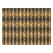 Feestelijke Retro Sinaasappel Zwart Diamantpatroon Tafelkleed (Voorkant (Horizontaal))
