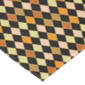 Feestelijke Retro Sinaasappel Zwart Diamantpatroon Tafelkleed (Gekanteld)