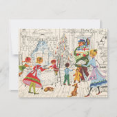feestelijke retro vintage kerst feestdagenkaart (Voorkant)