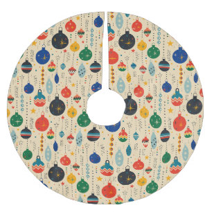 Feestelijke Retro Vintage Kerst Ornamenten Kerstboom Rok