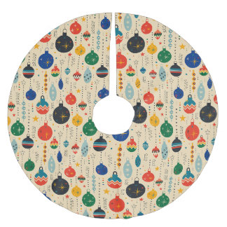 Feestelijke Retro Vintage Kerst Ornamenten Kerstboom Rok