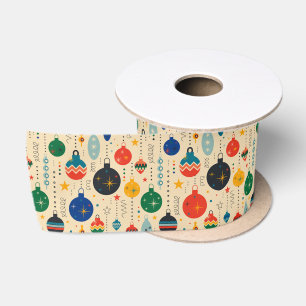 Feestelijke Retro Vintage Kerst Ornamenten Satijnen Lint