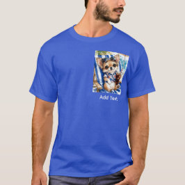 Feestelijke reu Chihuahua Strand Relaxatie (B Blau T-shirt