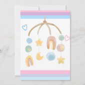 Feestelijke Reveal Gender Baby Party Invitation Kaart (Achterkant)