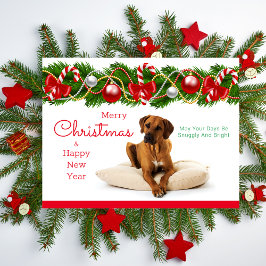 Feestelijke Rhodesian Ridgeback Christmas Briefkaa Feestdagenkaart