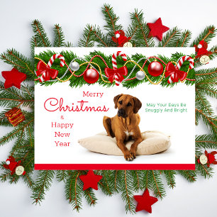 Feestelijke Rhodesian Ridgeback Christmas Briefkaa Feestdagenkaart