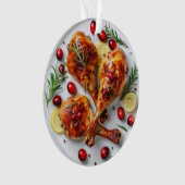 Feestelijke Roast Turkey Legs Holiday Ornament (voorkant)