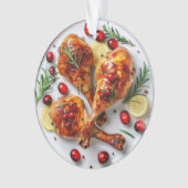 Feestelijke Roast Turkey Legs Holiday Ornament (voorkant)