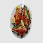 Feestelijke Roast Turkey Legs Holiday Ornament (voorkant)