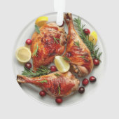 Feestelijke Roast Turkey Legs Holiday Ornament (achterkant)