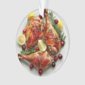 Feestelijke Roast Turkey Legs Holiday Ornament (voorkant)