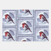 Feestelijke Robin Christmas Design multipack Inpakpapier Vel (Voorkant 2)