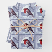 Feestelijke Robin Christmas Design multipack Inpakpapier Vel (In situ)