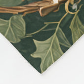 Feestelijke Robin en Holly Fleece Deken (Hoek)