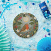 Feestelijke Robin en Holly Papieren Bordje (Feest)