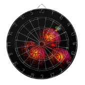 Feestelijke rode ballen dartbord (Voorkant)