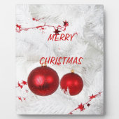 Feestelijke rode ballen fotoplaat (Voorkant)