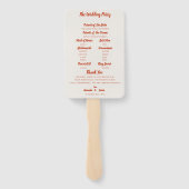 Feestelijke rode bessen bladeren Kerstmis bruiloft Handwaaier (Achterkant)