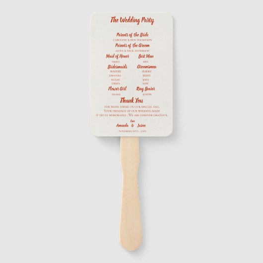 Feestelijke rode bessen bladeren Kerstmis bruiloft Handwaaier (Achterkant)