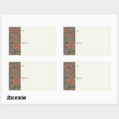 Feestelijke rode bessen Kerstmis cadeau labels (Vel)