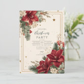 Feestelijke Rode Bessen Prettig Kerstfeest Kaart (Staand voorkant)