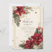 Feestelijke rode bessen Vrolijk Kerstfeest Kaart (Voorkant)