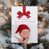 Feestelijke rode boog 2 foto vakantie geboorte aankondiging