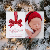 Feestelijke rode boog 4 foto vakantie geboorte aankondiging