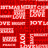 Feestelijke rode deken met kerstletters