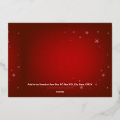 Feestelijke Rode Donoren Vrijwilligers Personeelsw Folie Feestdagenkaart (Achterkant)