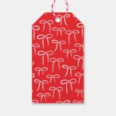 Feestelijke Rode Eenvoudige Boog Blank Gift Label Cadeaulabel (Achterkant)