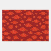 Feestelijke rode en gouden Chinese nieuwjaarpictog Inpakpapier Vel (Voorkant 3)