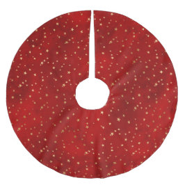 Feestelijke rode en gouden folie winter kerststerr kerstboom rok