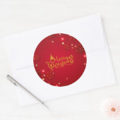 Feestelijke rode en gouden Kerst stickers (Envelop)