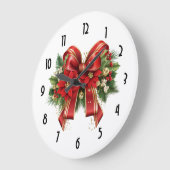 Feestelijke rode en gouden kerstboog grote klok (Hoek)